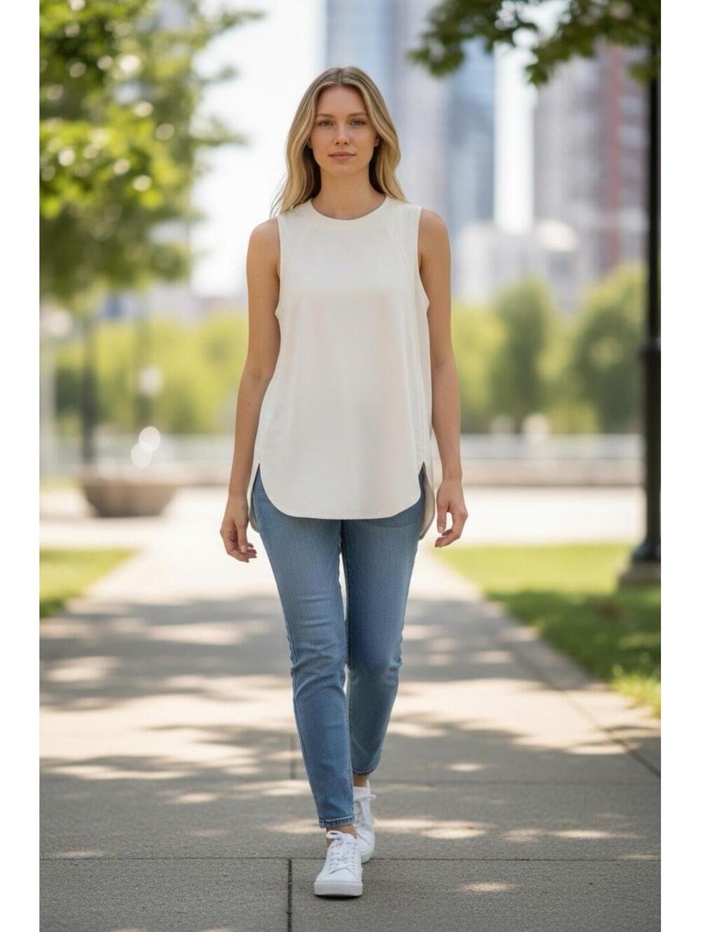 Athleta Size S Women’s Casual Sport White Sleeveless Tank Top